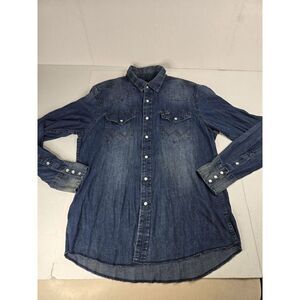 Wrangler Indigo Blue Denim Western Shirt